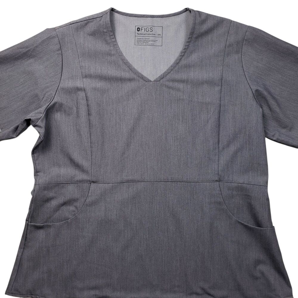 Figs Aburi Womens Scrub Top Womens XXL gray W20SW1036 - Picture 3 of 10